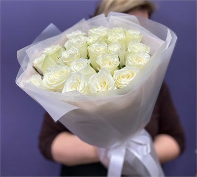 №26 Букет из 21 белой розы 3350