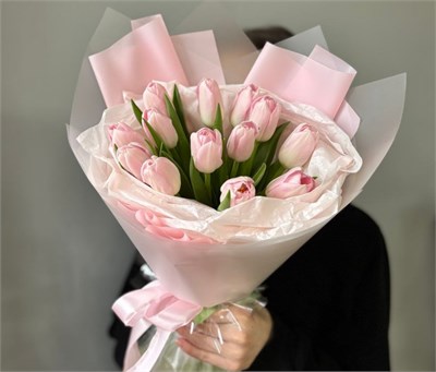 №31 Букет из розовых тюльпанов 3355