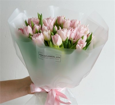 №41 Букет из нежных розовых тюльпанов 3384