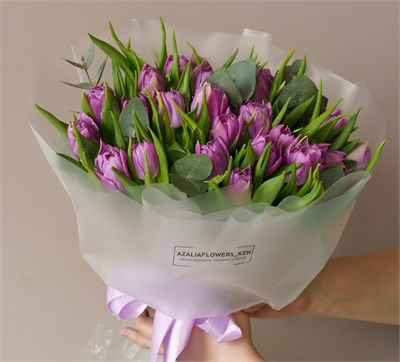 №42 27 сиреневых пионовидных тюльпанов 3385