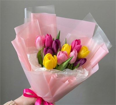 №44 Разноцветный тюльпановый микс 3387