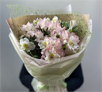 Букет из розовых альстромерий 2763