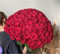 101 роза Ред Наоми под ленту 3116