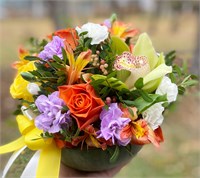 Композиция в мини тыкве 3166