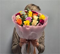 Букет из розы Кения с эвкалиптом 3199