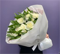 №23 Букет из белых альстромерий и диантусов 3347