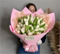 №27 Букет из 35 белых  тюльпанов 3351