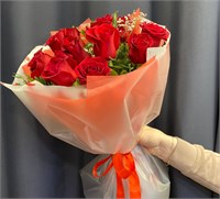 №7 Букет из роз Кения, пистакии и гипсофилы 3487