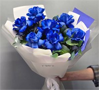 №17 Букет из прекрасных голубых роз 3497