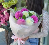 Букет из 7 гергинов с малиной 3569