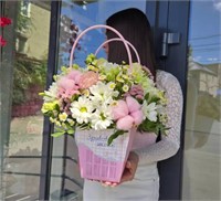 Композиция в розовой сумочке 3618