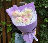 Букет из 7 осенних георгинов 3648