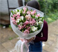 11 нежных альстромерий в матовой пленке 3687