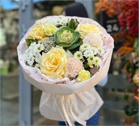 Осенний букет с брассикой 3744