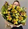 Яркий букет с лимонными орхидеями - фото 5461