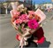 №9 Букет из герберы, гвоздик, сантини и альстромерии 3489